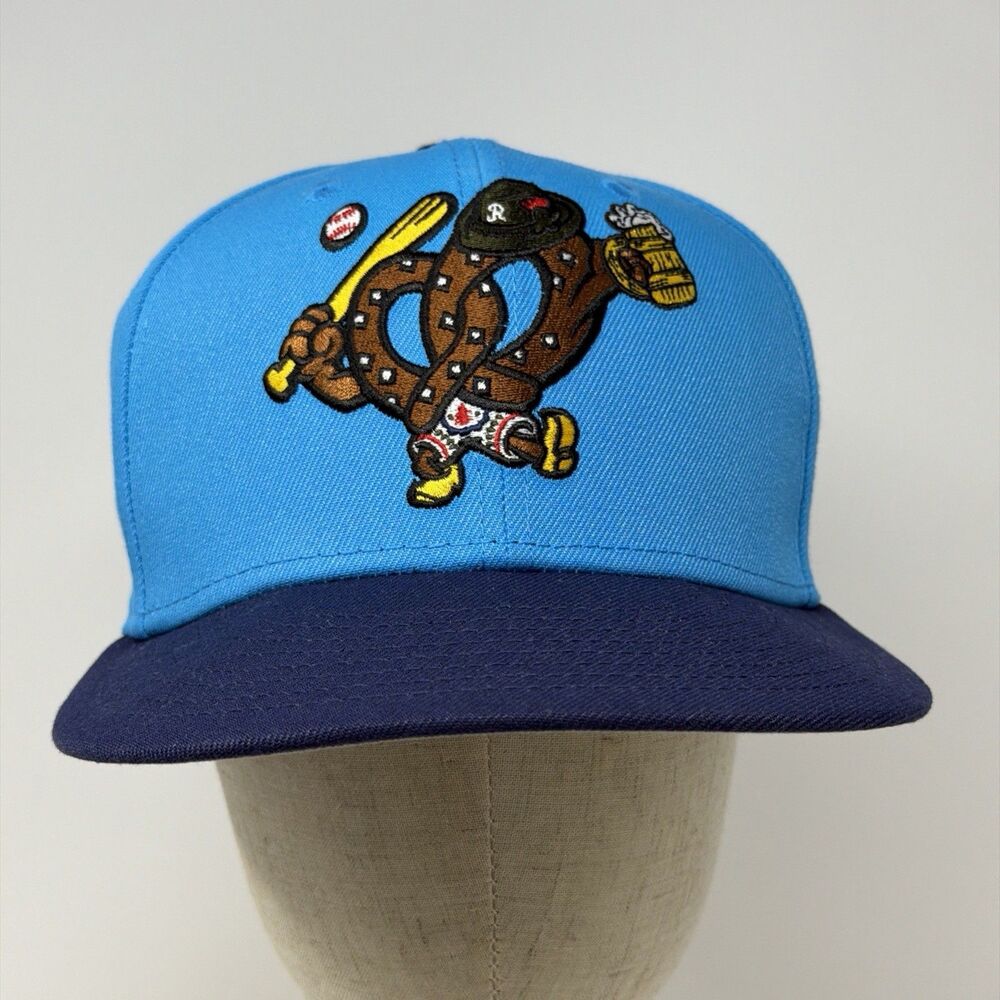 New Era Reading Fightin Phils MiLB Pretzel Theme Night 59FIFTY Hat 7 1/8
